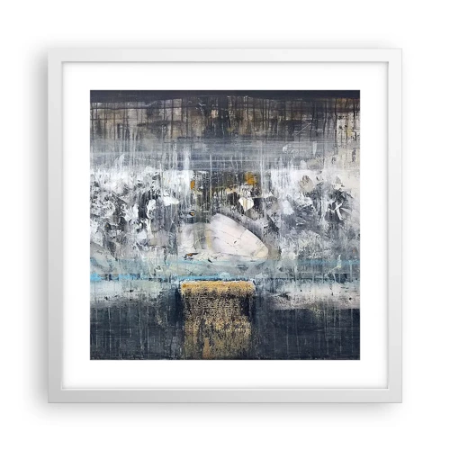 Poster in white frmae - Icy Path - 40x40 cm