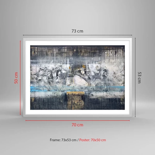 Poster in white frmae - Icy Path - 70x50 cm