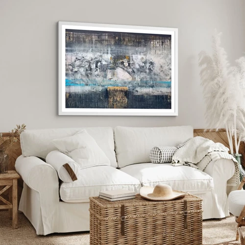 Poster in white frmae - Icy Path - 91x61 cm