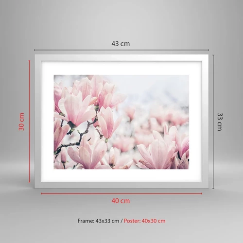 Poster in white frmae - Ideal of Subtlety - 40x30 cm