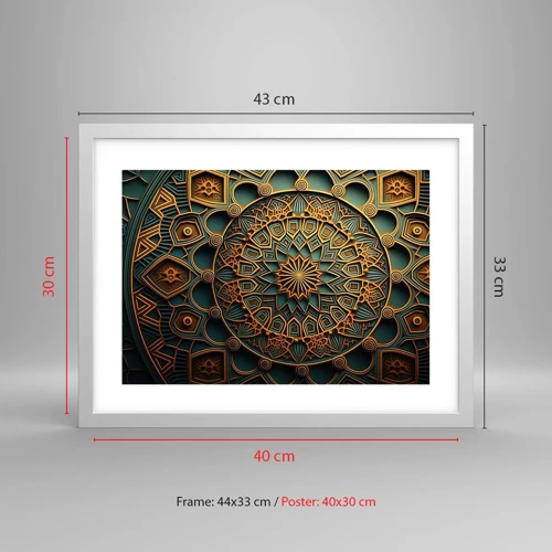 Poster in white frmae - In Arabic Style - 40x30 cm