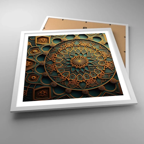 Poster in white frmae - In Arabic Style - 50x50 cm