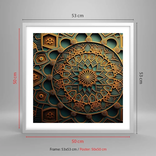 Poster in white frmae - In Arabic Style - 50x50 cm