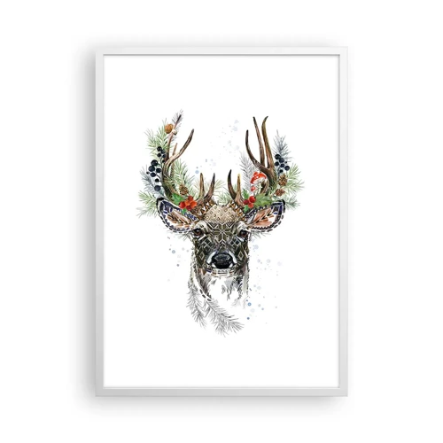 Poster in white frmae - In Christmas Attire - 50x70 cm