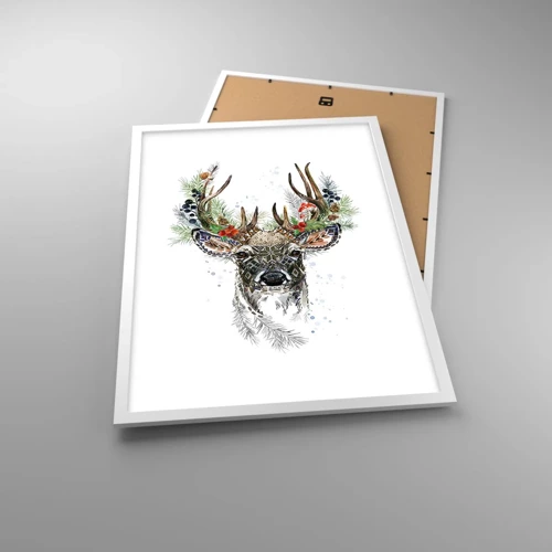 Poster in white frmae - In Christmas Attire - 50x70 cm