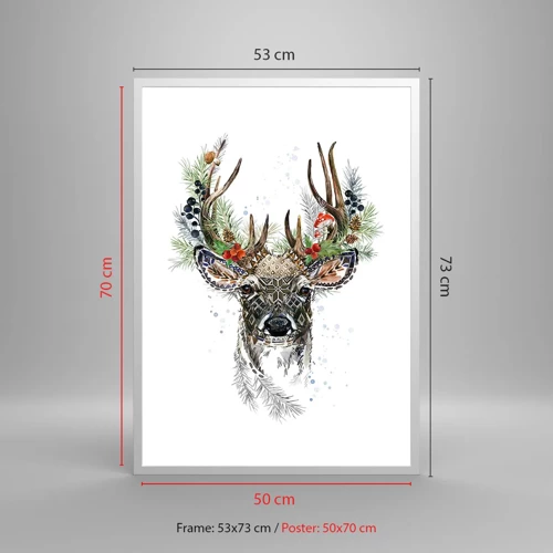 Poster in white frmae - In Christmas Attire - 50x70 cm