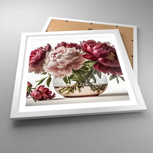 Poster in white frmae - In Full Bloom of Beauty - 40x40 cm