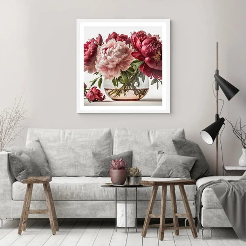 Poster in white frmae - In Full Bloom of Beauty - 50x50 cm