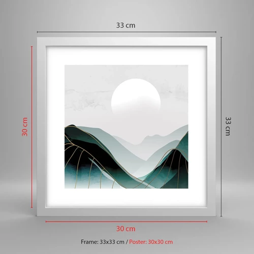 Poster in white frmae - In Full Majesty - 30x30 cm