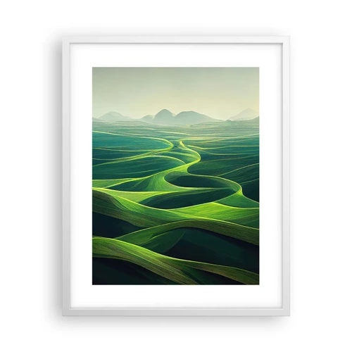 Poster in white frmae - In Green Valleys - 40x50 cm
