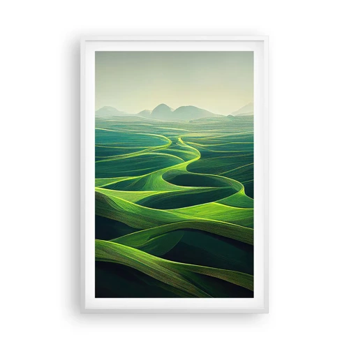 Poster in white frmae - In Green Valleys - 61x91 cm