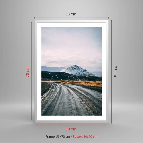 Poster in white frmae - In Icelandic Climate - 50x70 cm