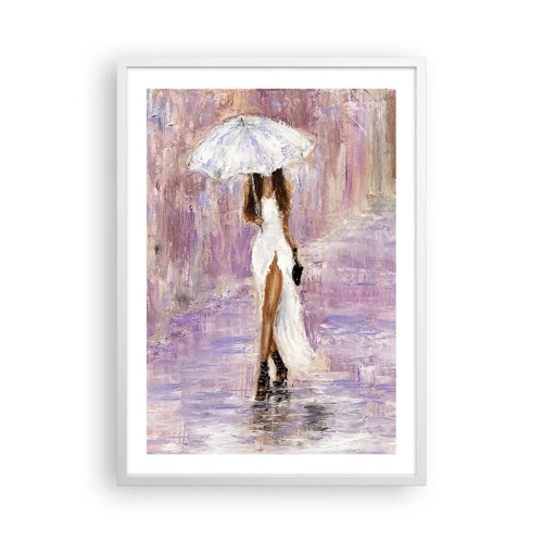 Poster in white frmae - In Liliac Rain - 50x70 cm