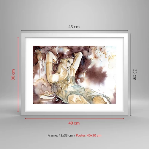 Poster in white frmae - In Lilly's Mood - 40x30 cm