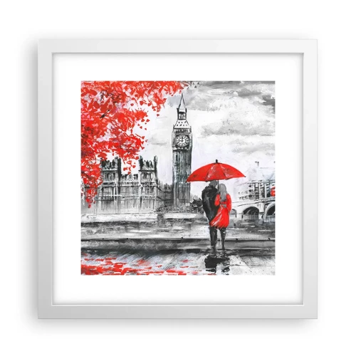 Poster in white frmae - In Love with London - 30x30 cm