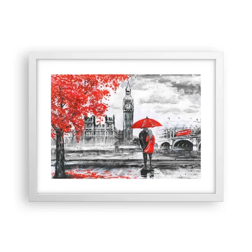Poster in white frmae - In Love with London - 40x30 cm