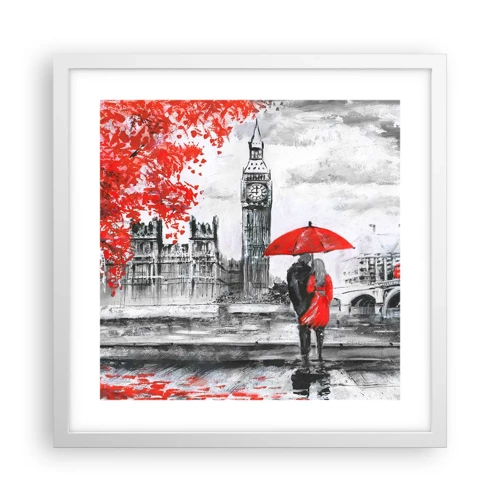 Poster in white frmae - In Love with London - 40x40 cm
