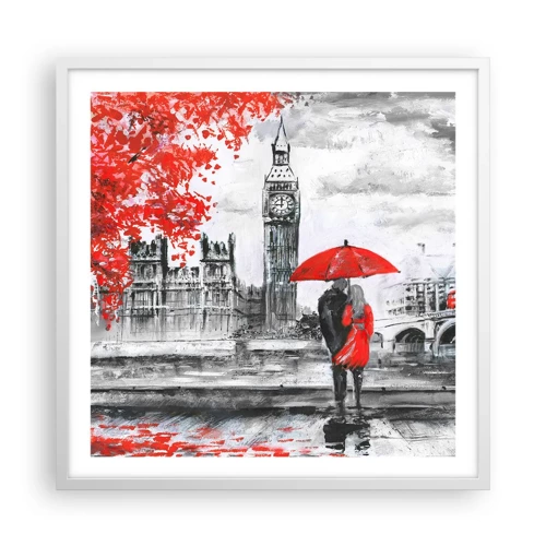 Poster in white frmae - In Love with London - 60x60 cm