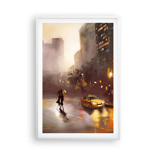 Poster in white frmae - In New York Lights - 61x91 cm