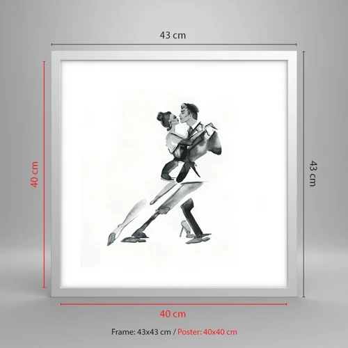 Poster in white frmae - In One Rhythm - 40x40 cm