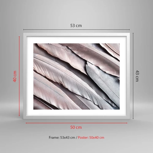 Poster in white frmae - In Pink Silverness - 50x40 cm