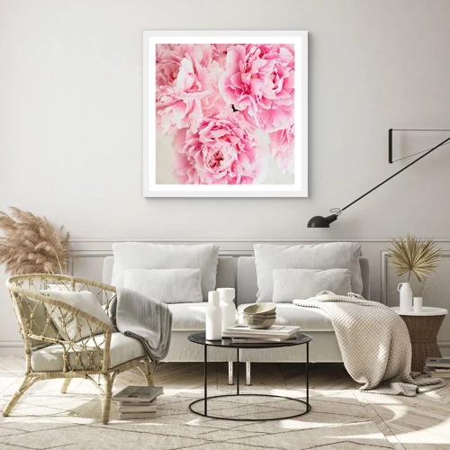 Poster in white frmae - In Pink  Splendour - 30x30 cm