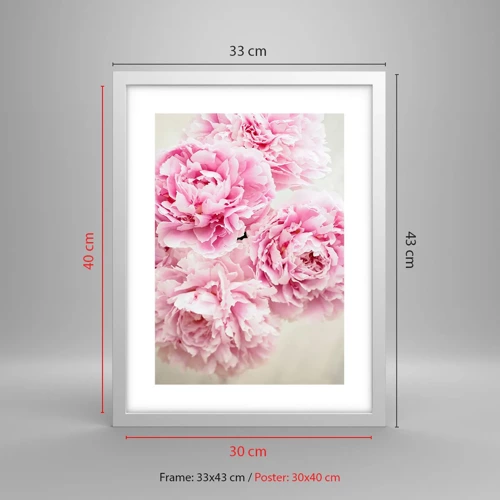 Poster in white frmae - In Pink  Splendour - 30x40 cm