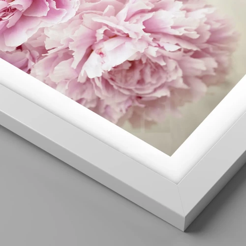 Poster in white frmae - In Pink  Splendour - 40x40 cm