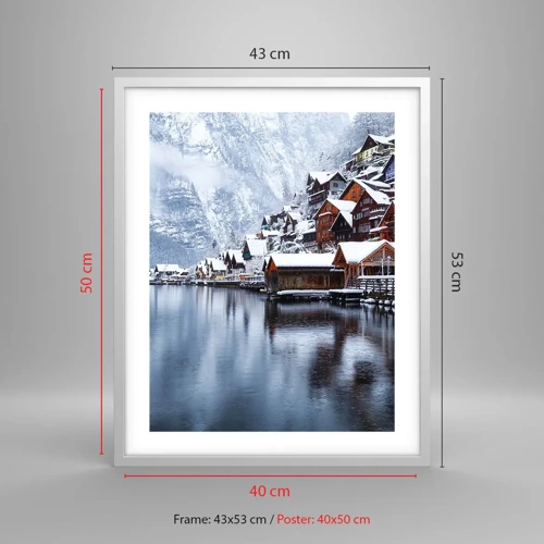 Poster in white frmae - In Winter Decoration - 40x50 cm