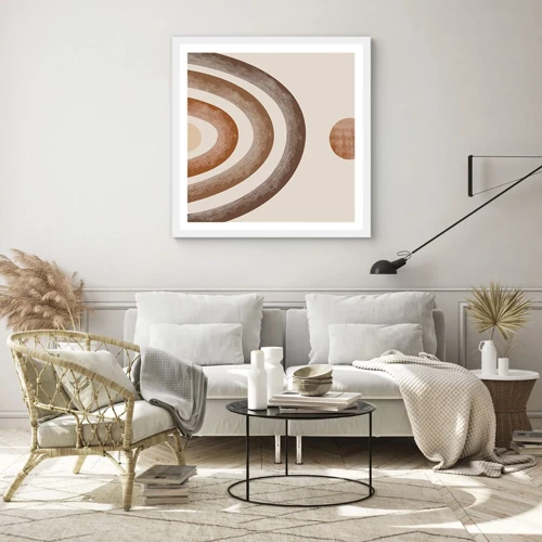 Poster in white frmae - In a Distant Galaxy - 40x40 cm