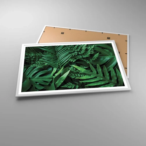 Poster in white frmae - In a Green Hug - 91x61 cm