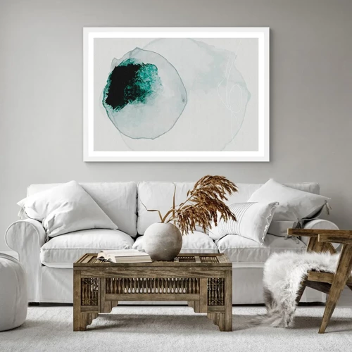 Poster in white frmae - In a Waterdrop - 100x70 cm