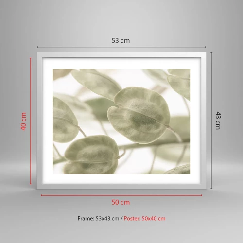 Poster in white frmae - In the Beginning There Were Leaves… - 50x40 cm