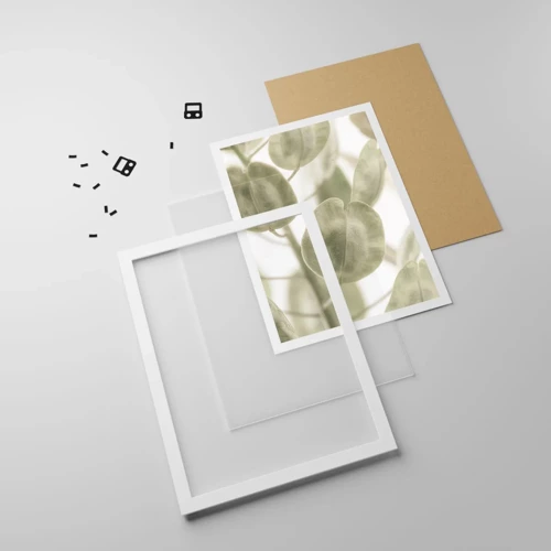 Poster in white frmae - In the Beginning There Were Leaves… - 70x100 cm