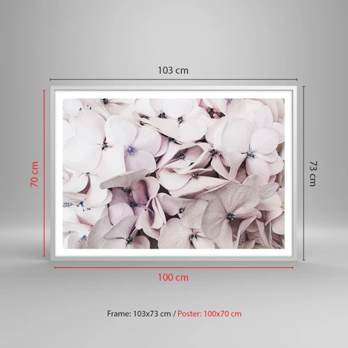 Poster in white frmae - In the Flood of Flowers - 100x70 cm