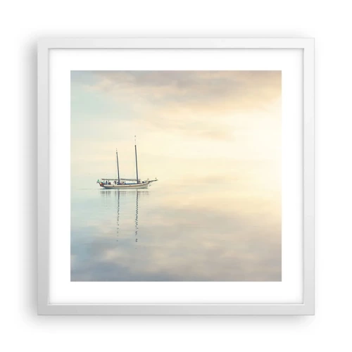 Poster in white frmae - In the Sea of Silence - 40x40 cm