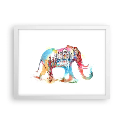 Poster in white frmae - India - Atmosphere of Love - 40x30 cm