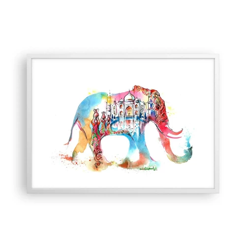 Poster in white frmae - India - Atmosphere of Love - 70x50 cm