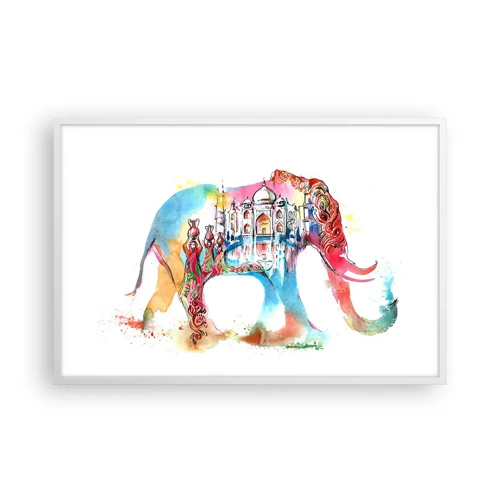 Poster in white frmae - India - Atmosphere of Love - 91x61 cm