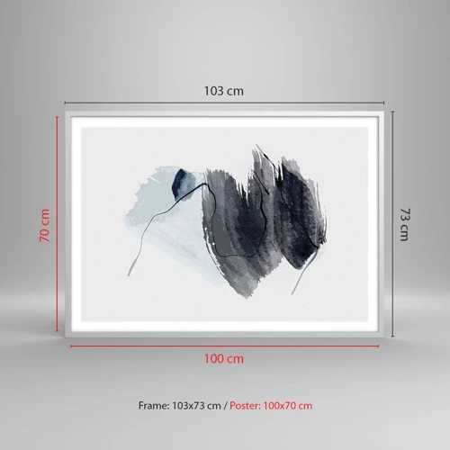 Poster in white frmae - Intensity and Movement - 100x70 cm