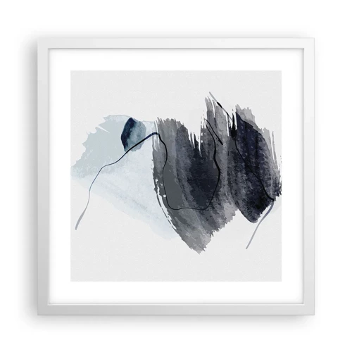 Poster in white frmae - Intensity and Movement - 40x40 cm