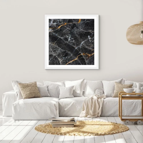 Poster in white frmae - Interior Life of a Stone - 40x40 cm