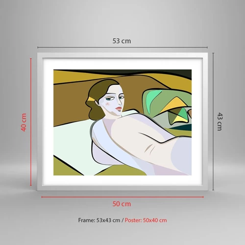 Poster in white frmae - Intimate Portrait - 50x40 cm