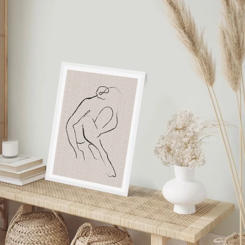 Poster in white frmae - Intimate Sketch - 40x50 cm