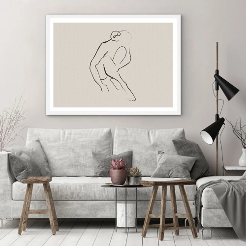 Poster in white frmae - Intimate Sketch - 50x40 cm