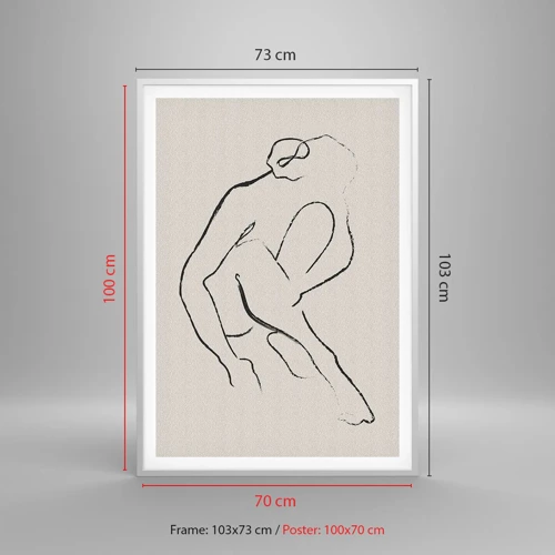 Poster in white frmae - Intimate Sketch - 70x100 cm