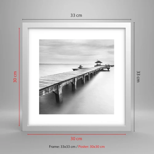 Poster in white frmae - Into the Distance - 30x30 cm