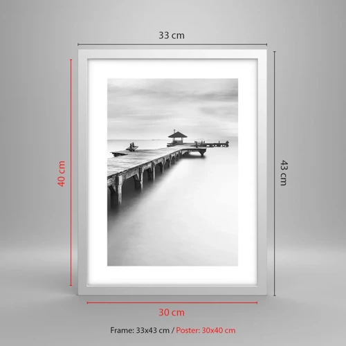 Poster in white frmae - Into the Distance - 30x40 cm