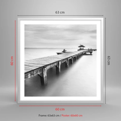 Poster in white frmae - Into the Distance - 60x60 cm