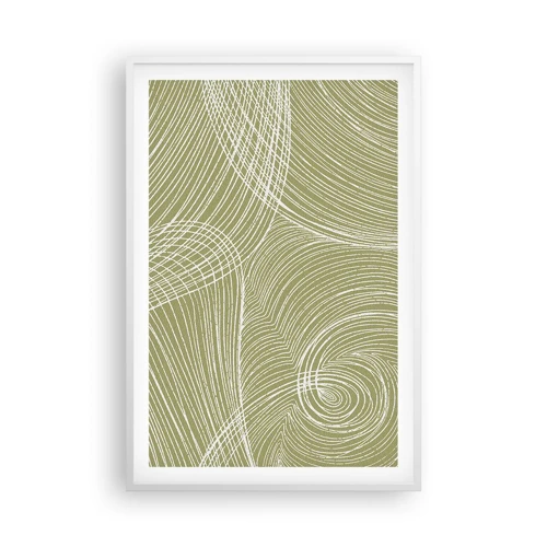 Poster in white frmae - Intricate Abstract in White - 61x91 cm